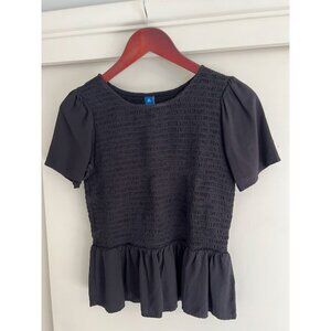 Old Navy Flutter-Sleeve Smocked Peplum Blouse - Medium TALL